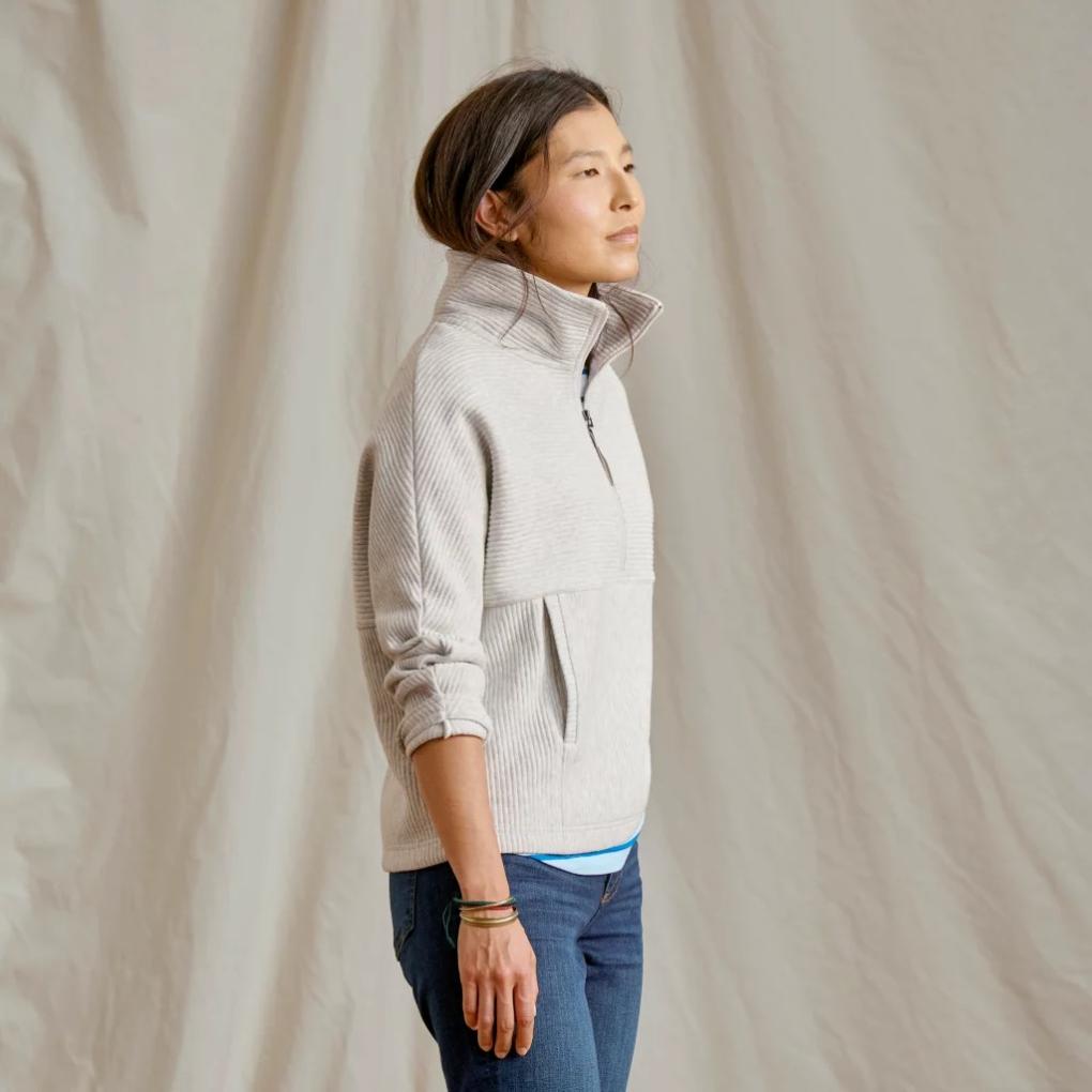 Orvis Sweatshirts | Textured Quilt 1/2-Zip Sweatshirt Light Gray Heather - Women