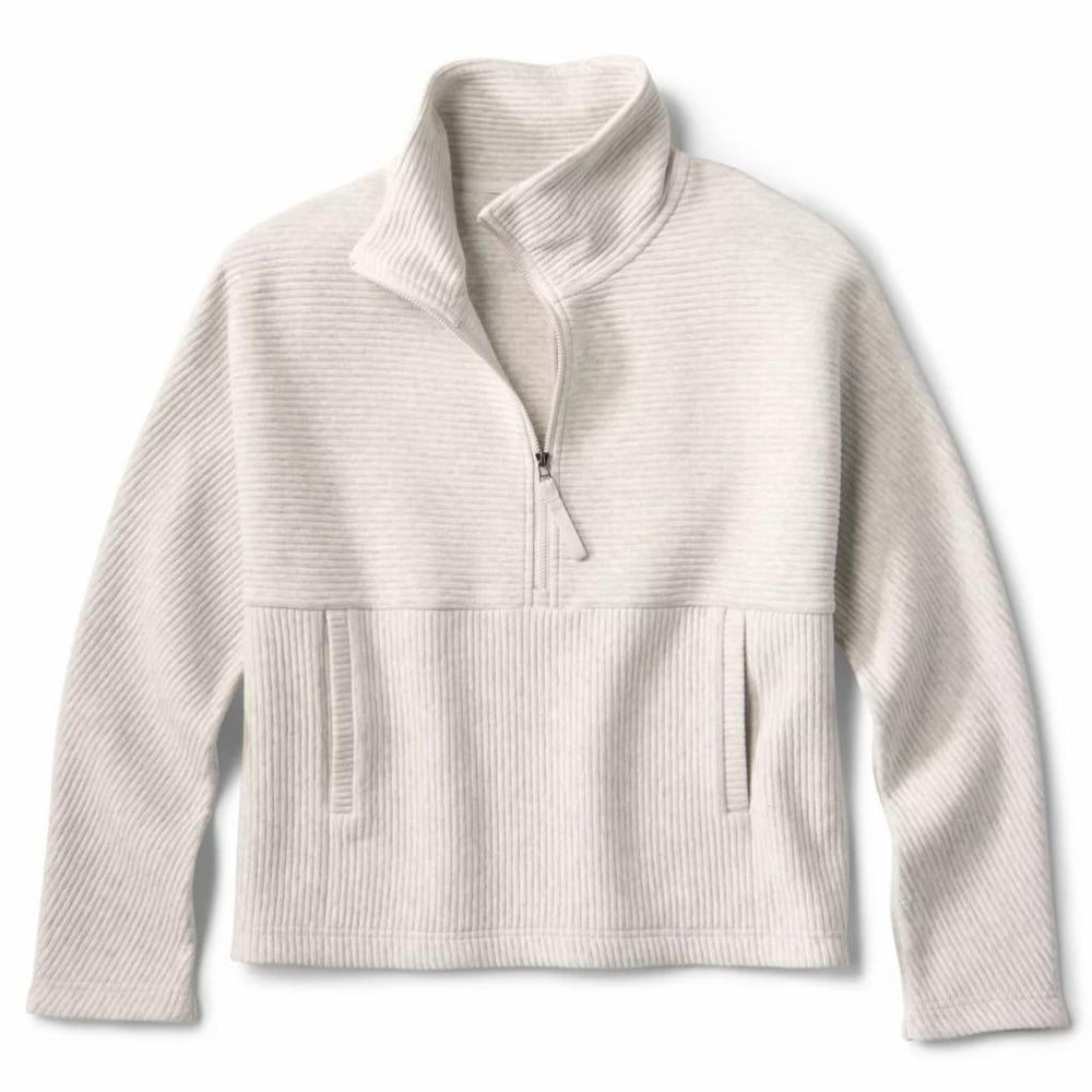 Orvis Sweatshirts | Textured Quilt 1/2-Zip Sweatshirt Light Gray Heather - Women