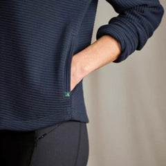 Orvis Sweatshirts | Textured Quilt Mockneck Sweatshirt True Navy - Women