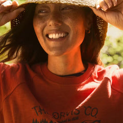 Orvis Sweatshirts | Women's Montana Morning® Logo Crewneck Sweatshirt Papaya - Women