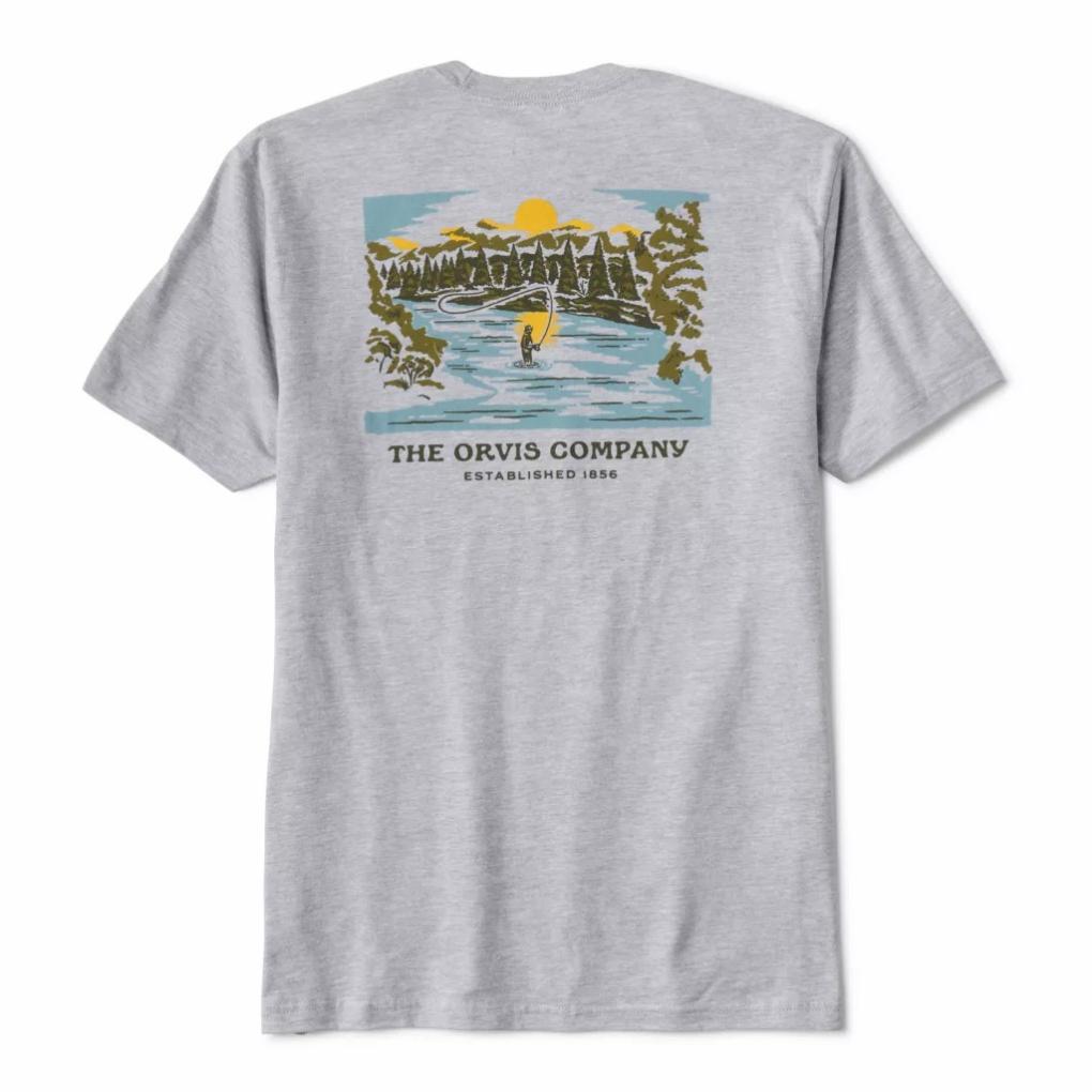 Orvis T-Shirts | Battenkill River T-Shirt Light Gray - Men