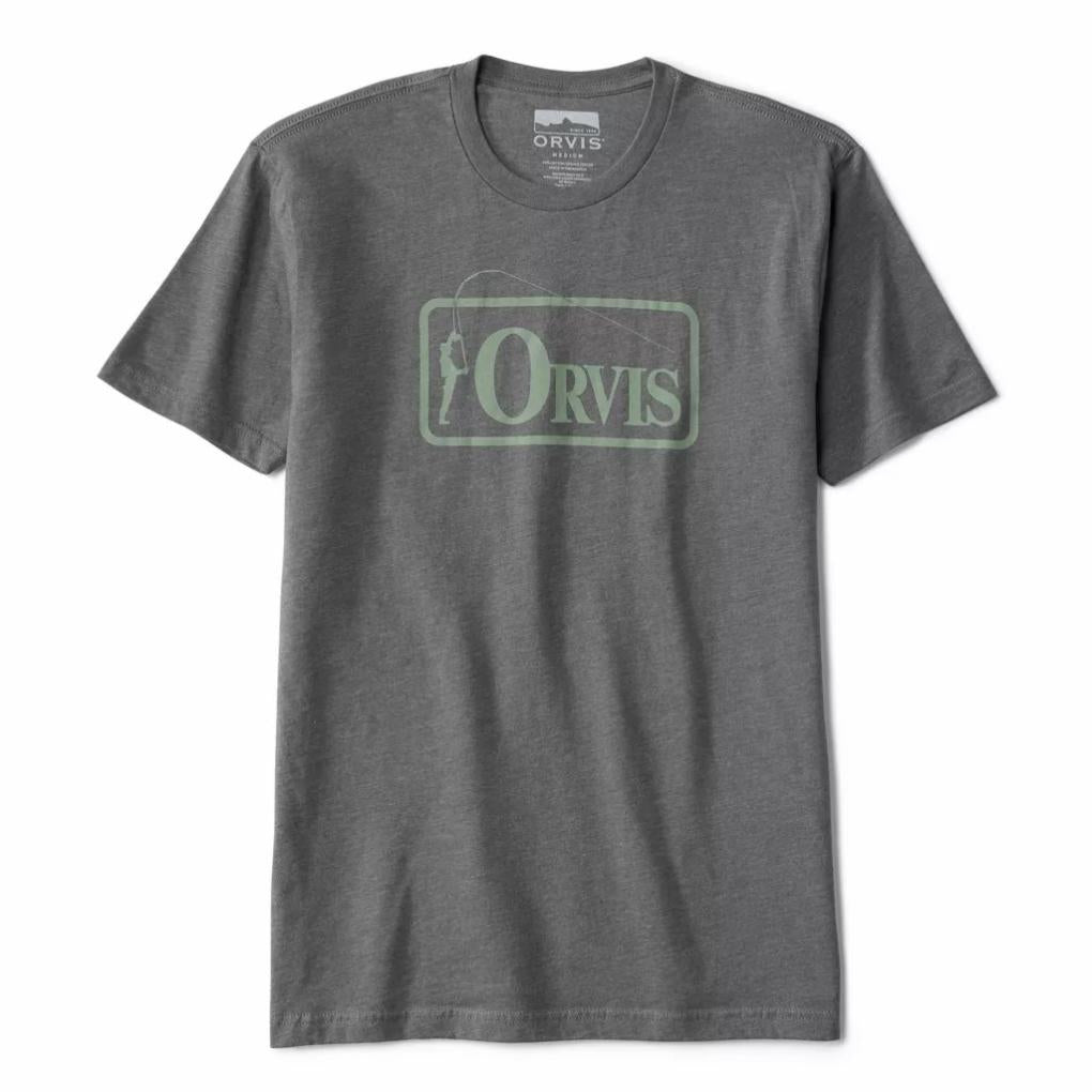 Orvis T-Shirts | Bent Rod Badge T-Shirt Asphalt - Men