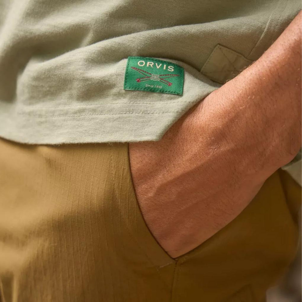 Orvis T-Shirts | Bromley Slub Short-Sleeve Crewneck T-Shirt Olivine - Men