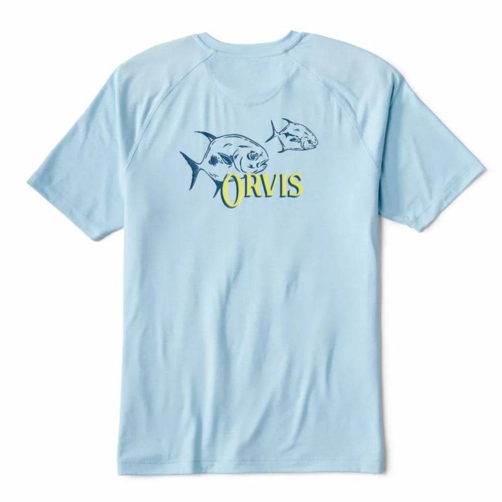 Orvis T-Shirts | DriCast™ Logo Short-Sleeve Crew T-Shirt Blue Mist - Men/Fly Fishing/Hunt