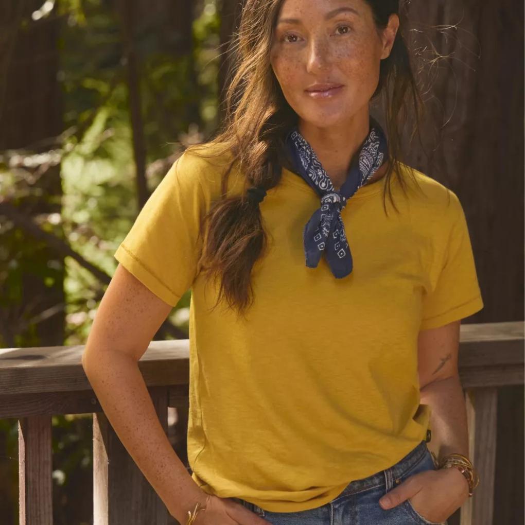 Orvis Tees | Bromley Slub Short-Sleeve Crewneck Tee Pilsner - Women