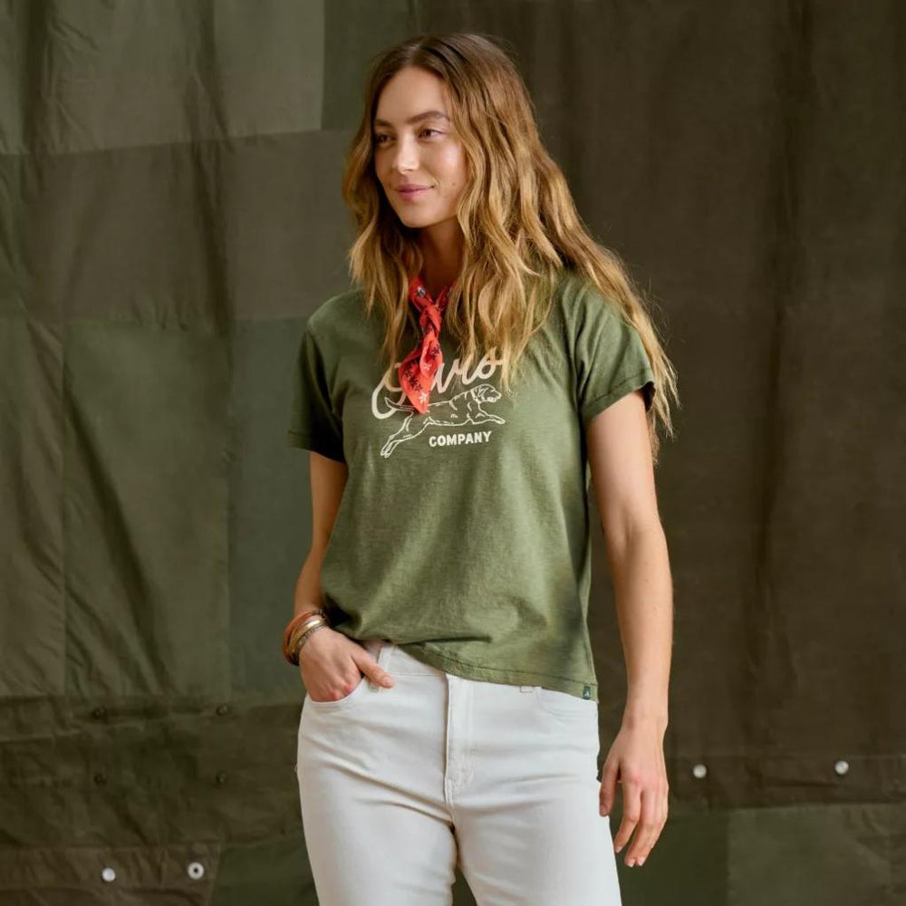 Orvis Tees | Bromley Slub Short-Sleeve Logo Crewneck Tee Moss - Women