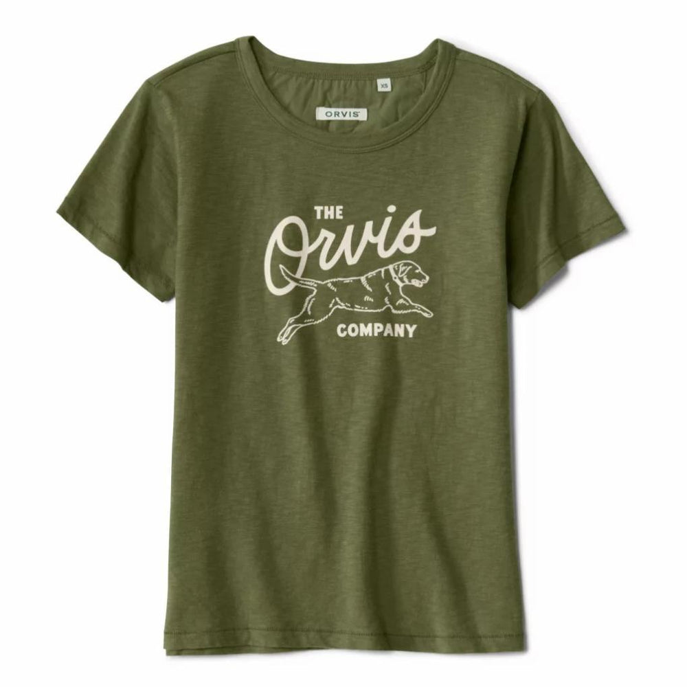 Orvis Tees | Bromley Slub Short-Sleeve Logo Crewneck Tee Moss - Women