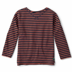 Orvis Tees | Heritage Striped 3/4-Sleeve Shirt True Navy/papaya Stripe - Women