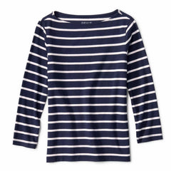 Orvis Tees | Perfect 3/4-Sleeve Boatneck Tee Navy/white Stripe - Women