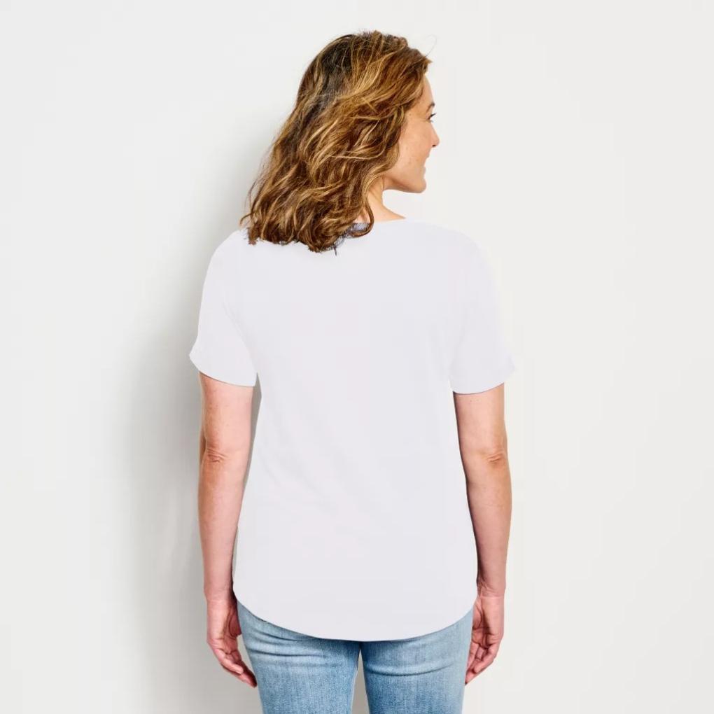 Orvis Tees | Perfect Relaxed Short-Sleeve V-Neck Tee White - Women