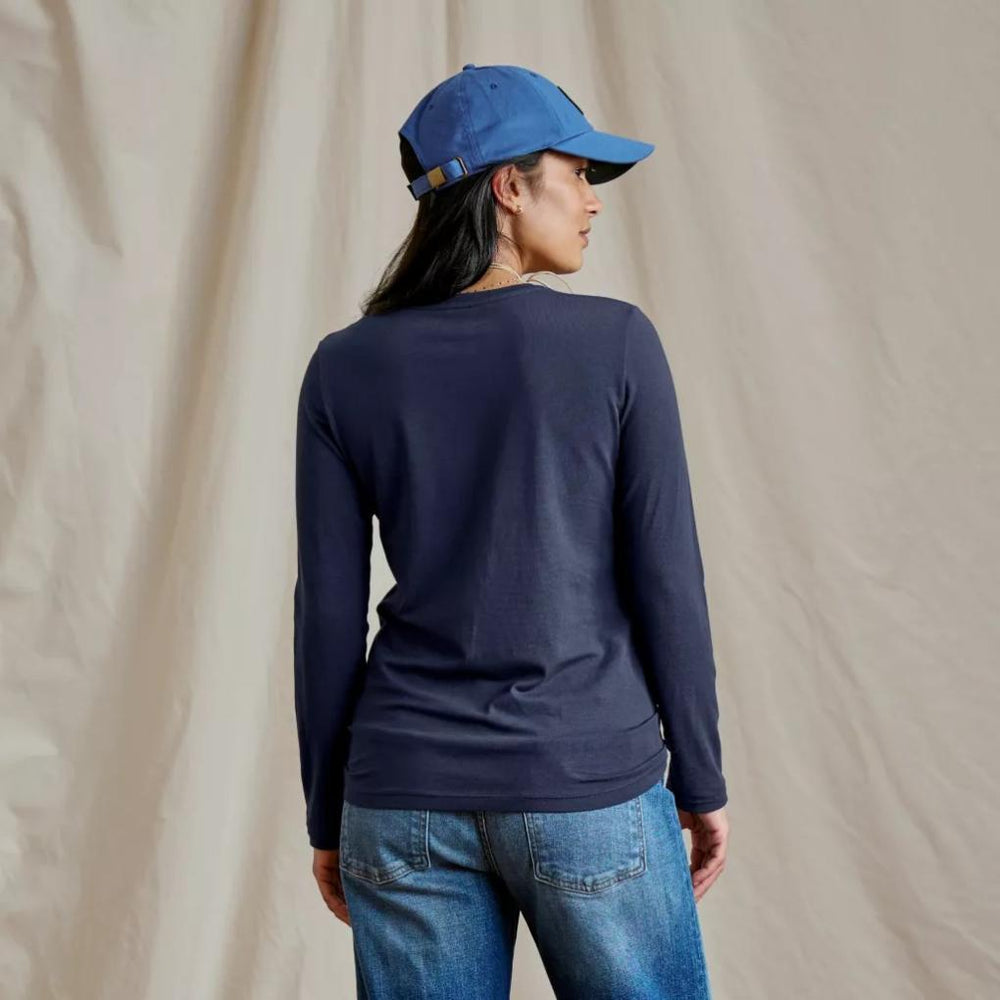 Orvis Tees | Perfect True Long-Sleeve Crew Olivine/white Stripe - Women