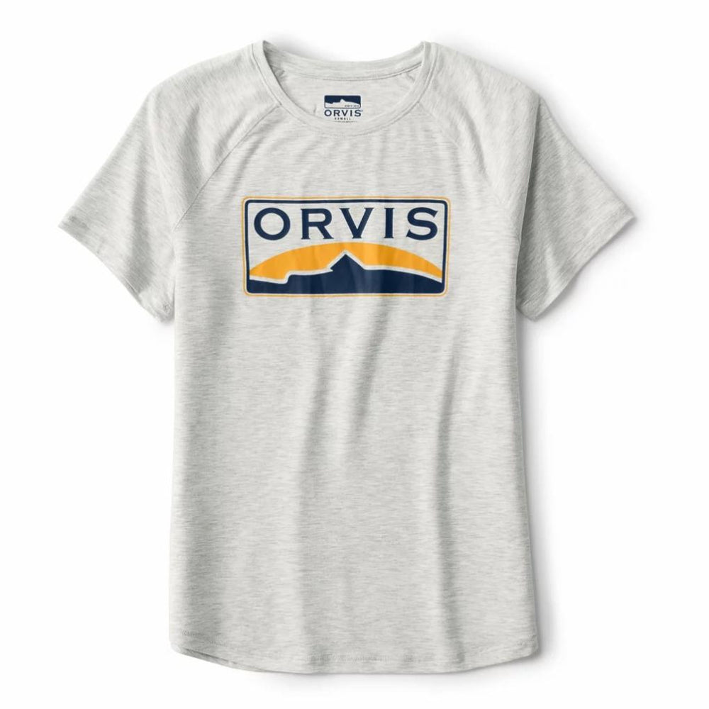 Orvis Tees | Women's DriCast™ Logo Short-Sleeve Crewneck Tee Pale Gray Heather - Women/Fly Fishing