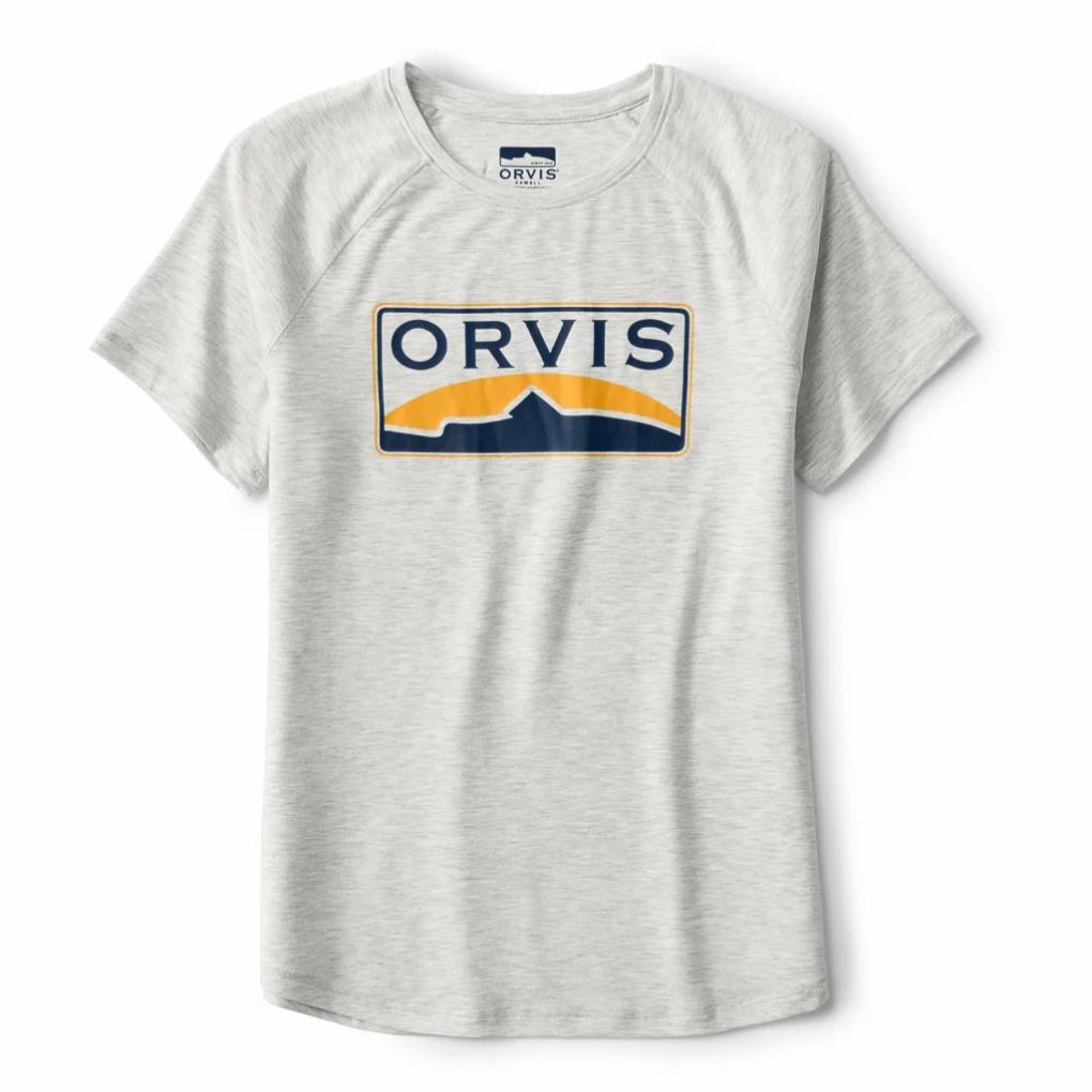 Orvis Tees | Women's DriCast™ Logo Short-Sleeve Crewneck Tee Pale Gray Heather - Women/Fly Fishing