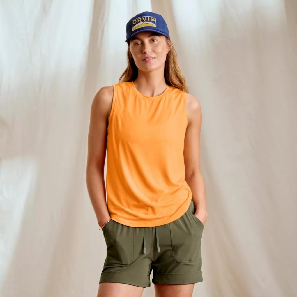 Orvis Tees | Women's DriCast™ Tank Tangerine - Women/Fly Fishing/Hunt