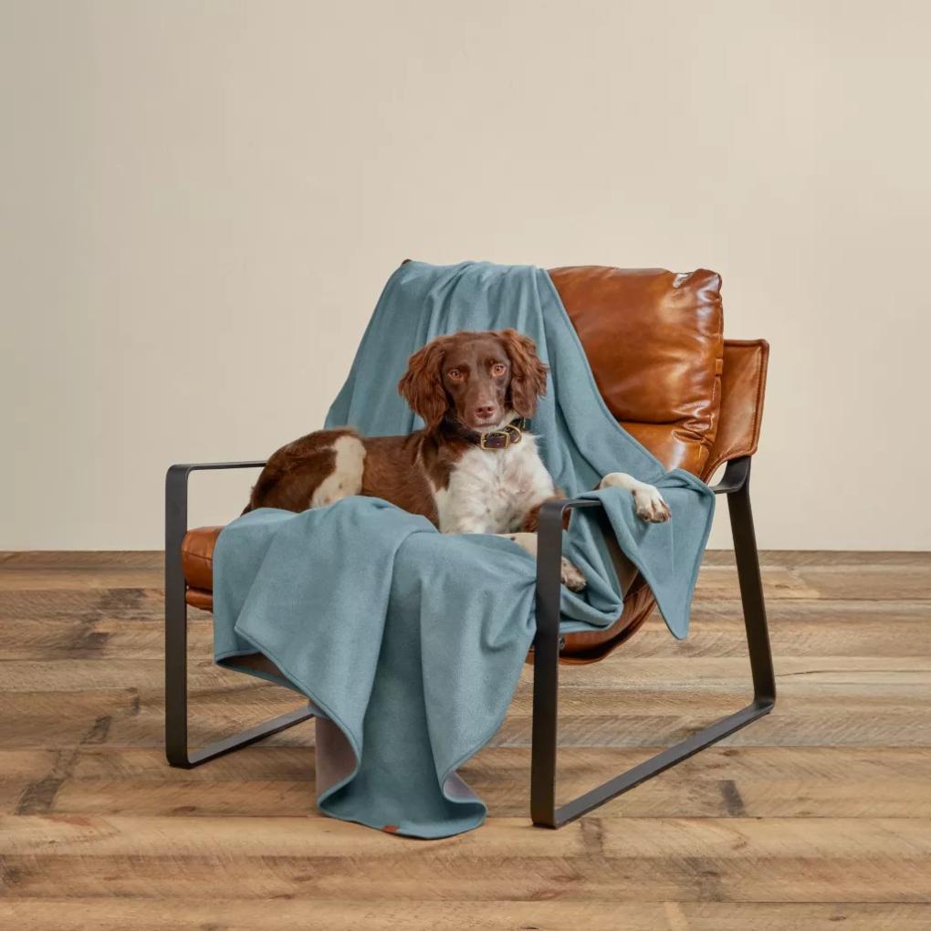 Orvis Throw Blankets | Dog-Proof Fleece Throw Blanket Blue - Dogs/Home Goods