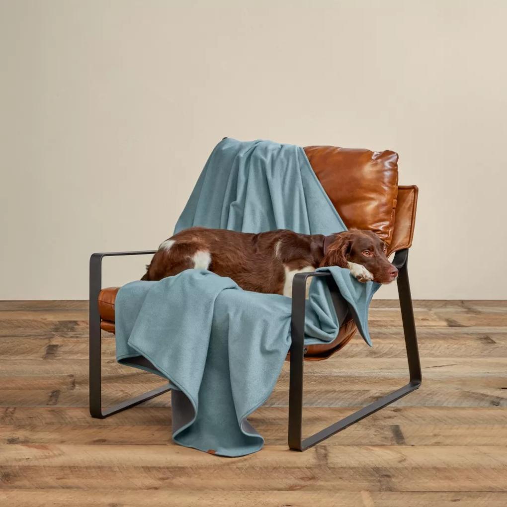 Orvis Throw Blankets | Dog-Proof Fleece Throw Blanket Blue - Dogs/Home Goods