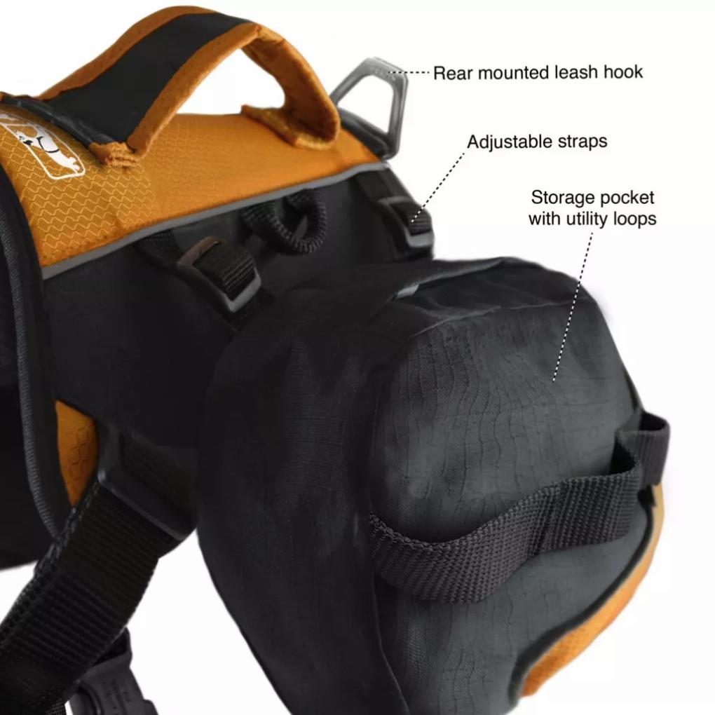 Orvis Travel Accessories | Baxter Dog Backpack Black/orange - Dogs