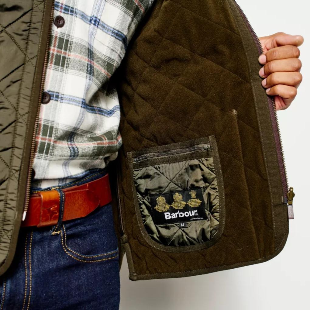 Orvis Vests | Barbour® Polarquilt Zip-In Liner Olive - Men