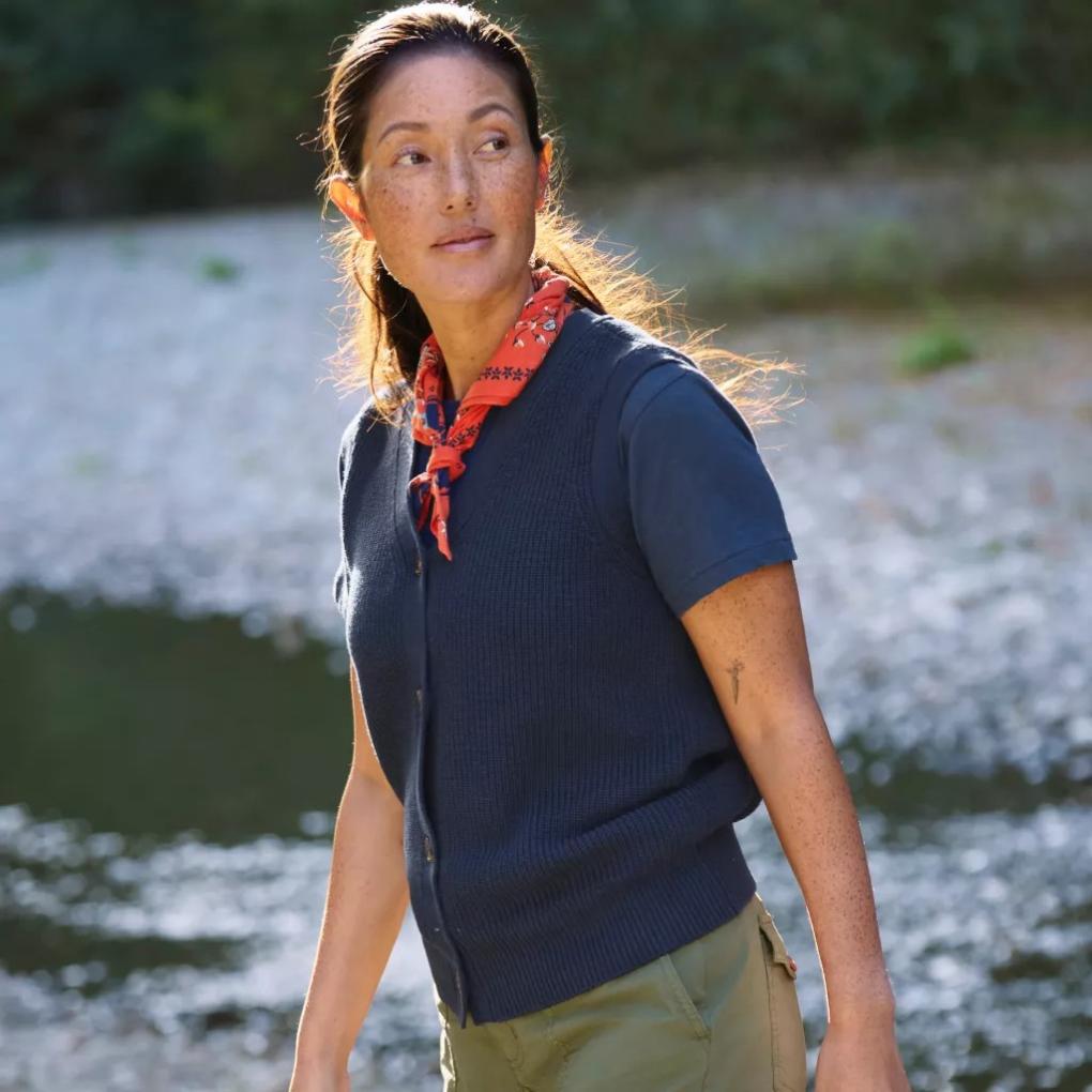 Orvis Vests | Ribbed Sweater Vest True Navy - Women