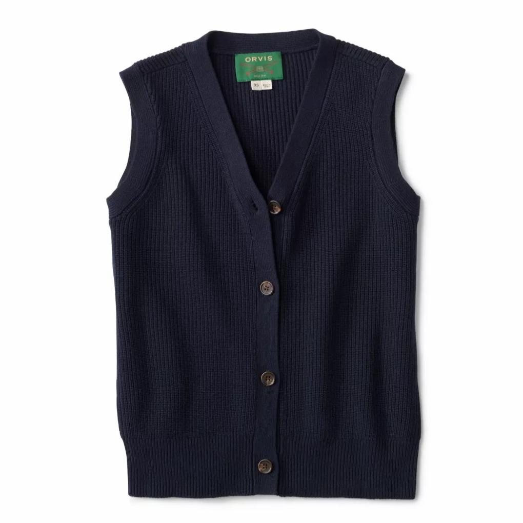 Orvis Vests | Ribbed Sweater Vest True Navy - Women