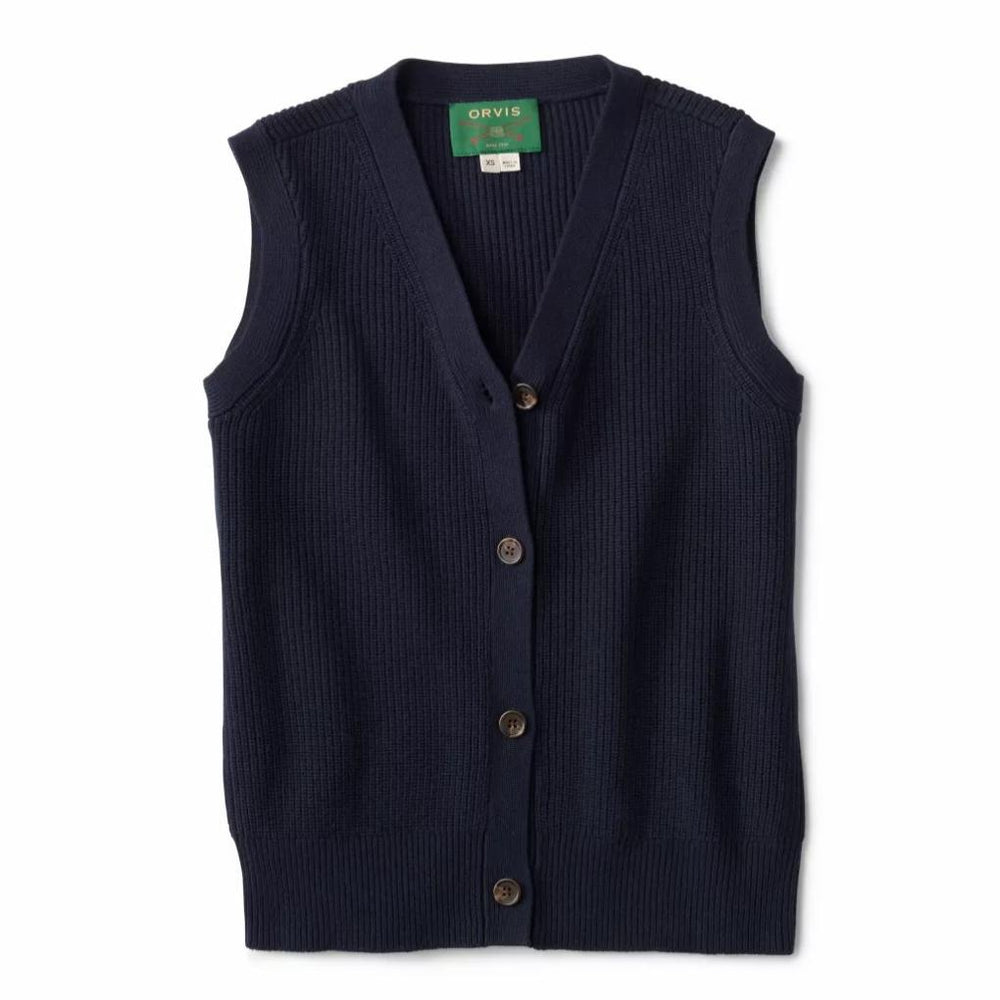 Orvis Vests | Ribbed Sweater Vest True Navy - Women