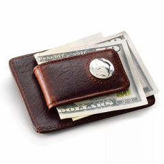 Orvis Wallets | Bison Buffalo-Nickel Money Clip Brown - Men/Packs &amp; Bags